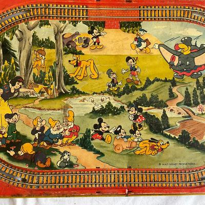 D1195 Vintage 1950 Marx Tin Train Track Walt Disney