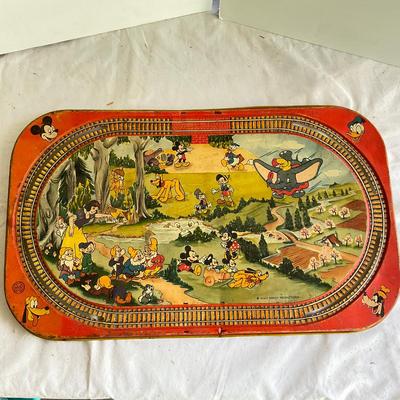 D1195 Vintage 1950 Marx Tin Train Track Walt Disney
