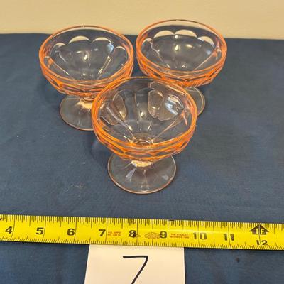 Pink Depression Glass Sherbet Dishes