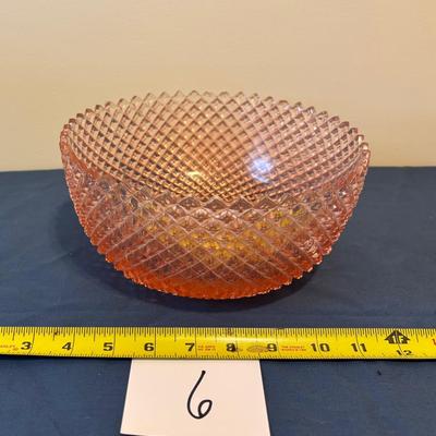 Vintage Pink Miss America Depression Glass Bowl