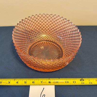 Vintage Pink Miss America Depression Glass Bowl