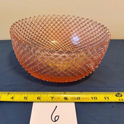 Vintage Pink Miss America Depression Glass Bowl