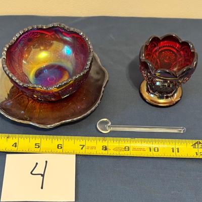 Vintage Carnival Glass Set