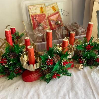 G1202 Lot Of Vintage Window Lamps & Candle Stick Lights