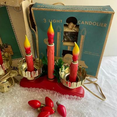 G1202 Lot Of Vintage Window Lamps & Candle Stick Lights