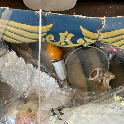 L1222 Vintage Halo Angel Top & Glass Tree Ornament