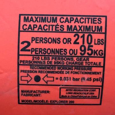 Intex Explorer 200 Two-Person Inflatable Raft (LR-DZ)