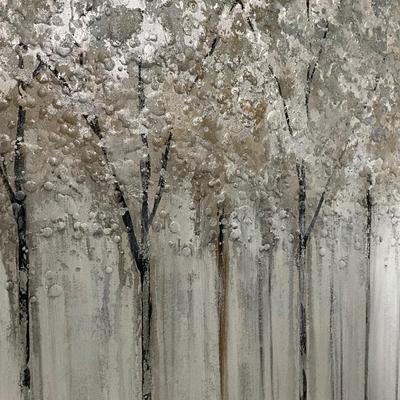 Home Furniture Painted 3D Canvas of Trees, 61” x 41”