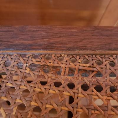 Small Wooden/Cane Rocker W/Horse Hair Stool (DR-KD)