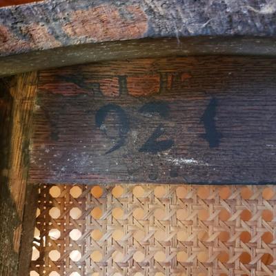 Small Wooden/Cane Rocker W/Horse Hair Stool (DR-KD)