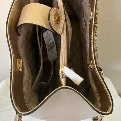 New Michael Kors Large Tote, Pale Gold w/shine