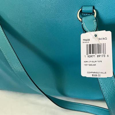 New Coach Large Tote, Aqua