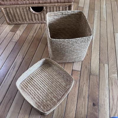 Four Large Woven Storage Baskets and More (PB-DZ)