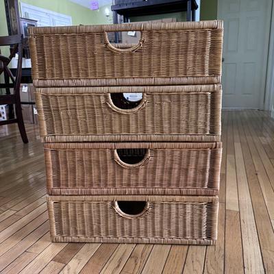 Four Large Woven Storage Baskets and More (PB-DZ)