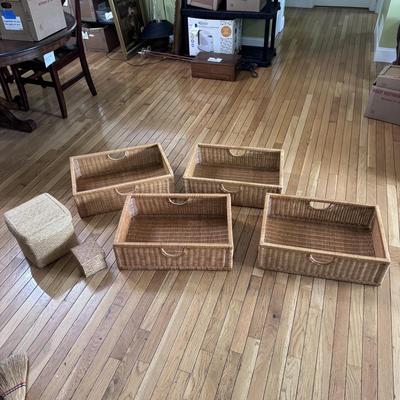 Four Large Woven Storage Baskets and More (PB-DZ)