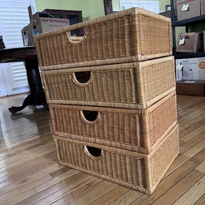 Four Large Woven Storage Baskets and More (PB-DZ)