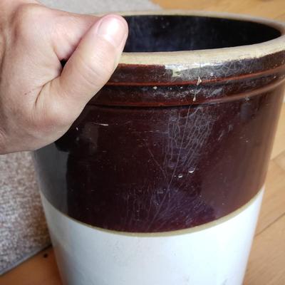 Three Stoneware Crocks (DR-KD)