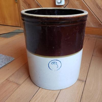 Three Stoneware Crocks (DR-KD)