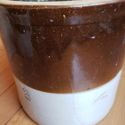 Three Stoneware Crocks (DR-KD)