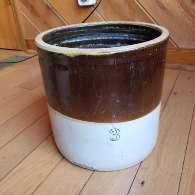 Three Stoneware Crocks (DR-KD)