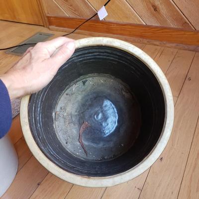 Three Stoneware Crocks (DR-KD)