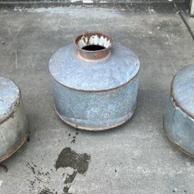 Sale Photo Thumbnail #74: Vintage Zinc Water Pots