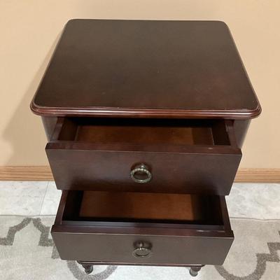 Two Drawer Side Table