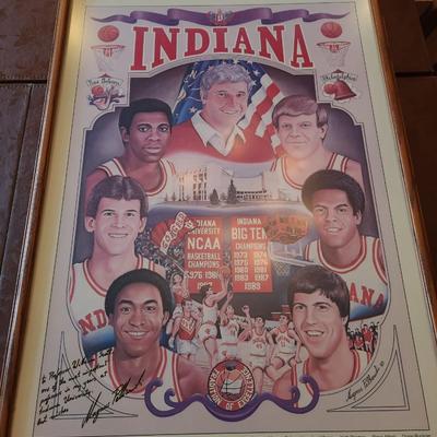 Signed 1989 IU team poster