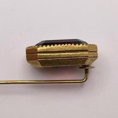 10K Hat Pin with Blue Topaz and More (ST-SS)