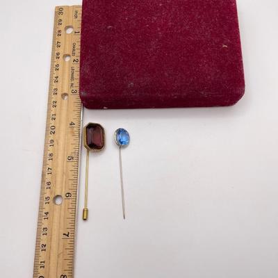 10K Hat Pin with Blue Topaz and More (ST-SS)