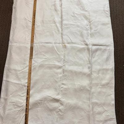 Large White Vintage Tablecloth 124 x 84 cotton