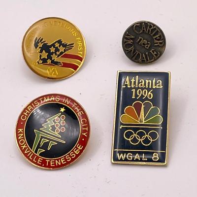 Three Veteran’s Admin Service Pins, 10K Fraternity Pin & More (ST-SS)