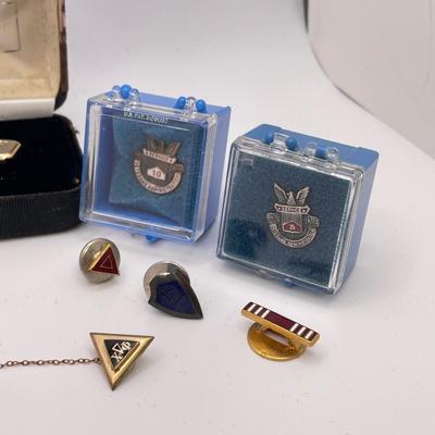 Three Veteran’s Admin Service Pins, 10K Fraternity Pin & More (ST-SS)