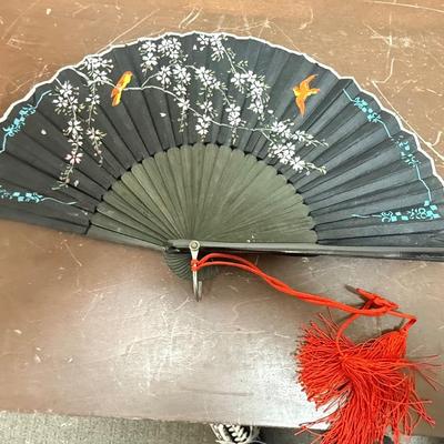 Vintage Folding Hand Fan Lot