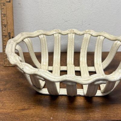 Woven Ceramic Stoneware Pottery Basket