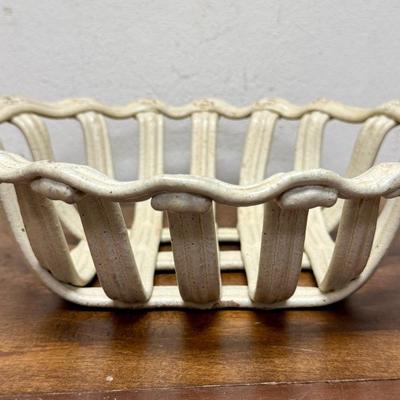 Woven Ceramic Stoneware Pottery Basket