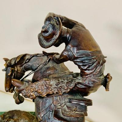 LOT 30: The Rattlesnake Bronze Statue by Frederick Remington