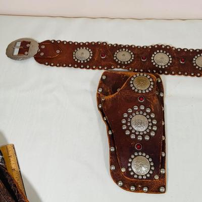 LOT 32: Set of Two (2) Leather Toy Gun Holsters