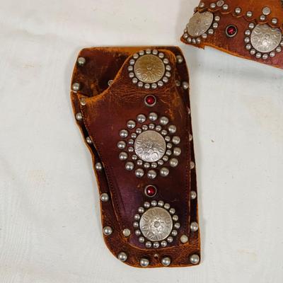 LOT 32: Set of Two (2) Leather Toy Gun Holsters