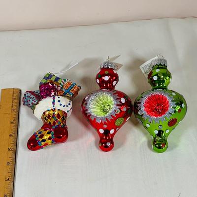 LOT 34: Collection of Three (3) Christopher Radko Glass Ornaments