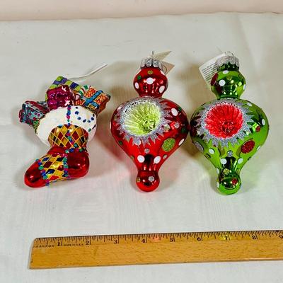 LOT 34: Collection of Three (3) Christopher Radko Glass Ornaments