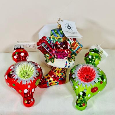LOT 34: Collection of Three (3) Christopher Radko Glass Ornaments