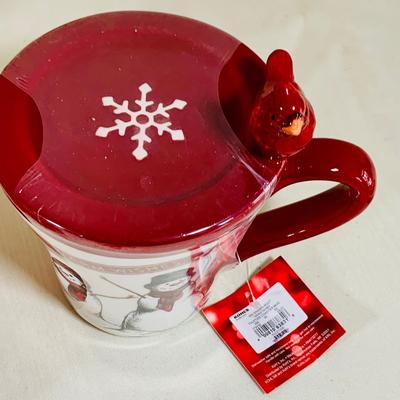LOT 37: Assortment of Christmas Decor Including Unused Candles, Mug, Vintage Boot and More