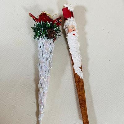 LOT 37: Assortment of Christmas Decor Including Unused Candles, Mug, Vintage Boot and More