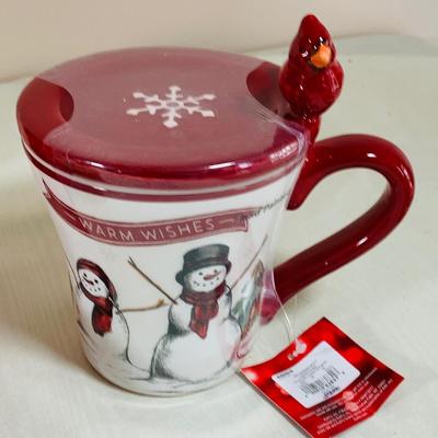 LOT 37: Assortment of Christmas Decor Including Unused Candles, Mug, Vintage Boot and More