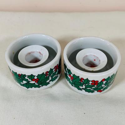 LOT 38: Spode Christmas Tree Serving Plate (Plastic) Ceramic Mug and Cookie Jar, Lefton Salt and Pepper Shakers, and More