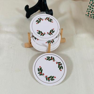 LOT 38: Spode Christmas Tree Serving Plate (Plastic) Ceramic Mug and Cookie Jar, Lefton Salt and Pepper Shakers, and More