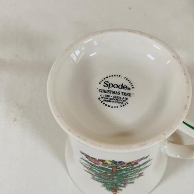 LOT 38: Spode Christmas Tree Serving Plate (Plastic) Ceramic Mug and Cookie Jar, Lefton Salt and Pepper Shakers, and More