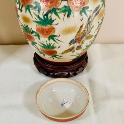 LOT 39: Asian Inspired Decor Including Ginger Jars by Toyo and Satsuma Japan, a “Chokin” Metal-Engraved Vase from Japan and More