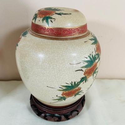 LOT 39: Asian Inspired Decor Including Ginger Jars by Toyo and Satsuma Japan, a “Chokin” Metal-Engraved Vase from Japan and More